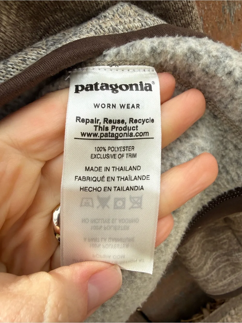 Patagonia Men’s Tan Heather Better Sweater 1/4 Zip Fleece Sweatshirt Large
